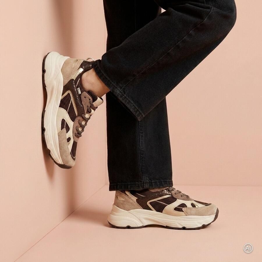 POSH by Poelman Posh Exclusief Sneakers beige Combi Dames