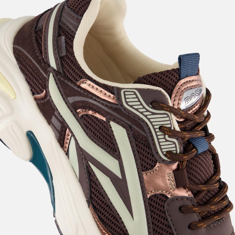 POSH by Poelman Posh Ginny Sneakers bruin brons Dames - Foto 2