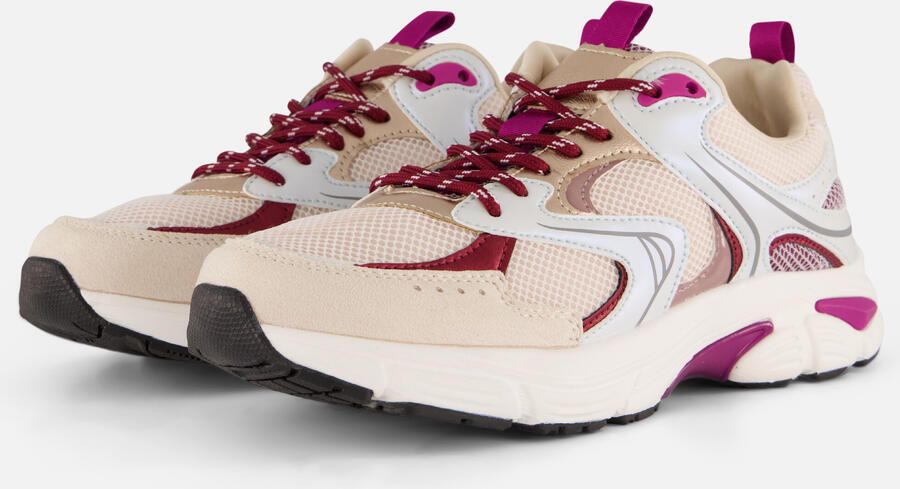 POSH by Poelman Posh sneakers beige paars Synthetisch Dames