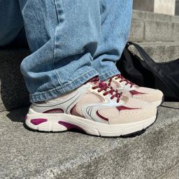 POSH by Poelman Posh sneakers beige paars Synthetisch Dames