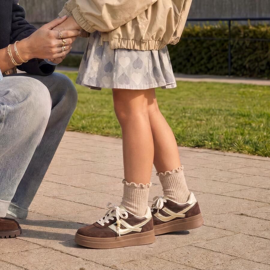 POSH by Poelman Posh sneakers Bruin et kraaltjes Dames
