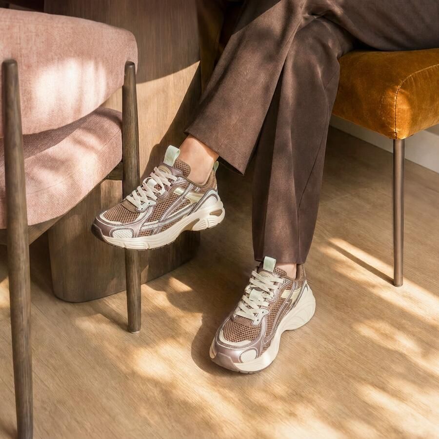 POSH by Poelman Posh Sneakers bruin Synthetisch