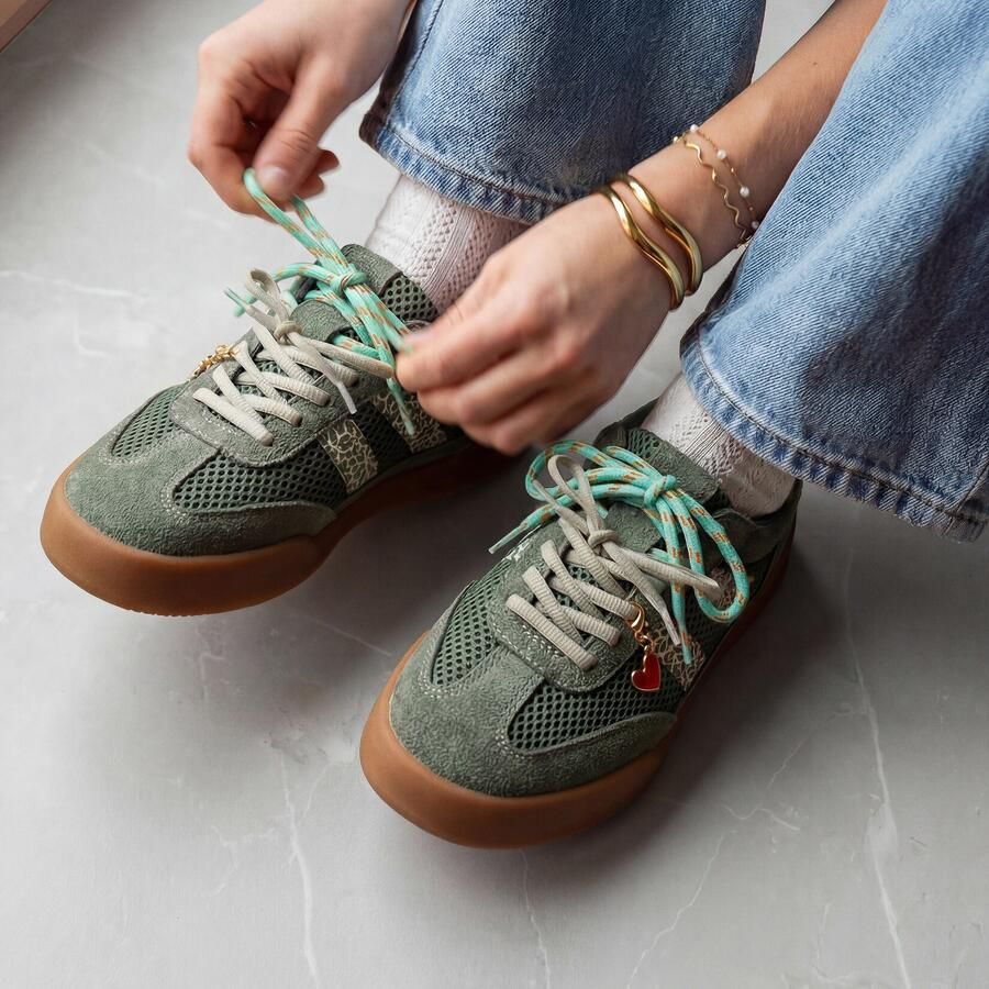 POSH by Poelman Posh Sneakers groen Synthetisch Dames - Foto 2