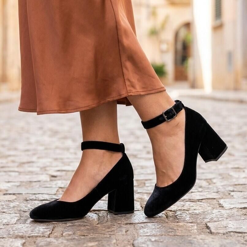 POSH by Poelman Pumps zwart Textiel Dames