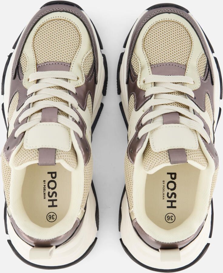 POSH by Poelman Sneakers beige Synthetisch Dames - Foto 3