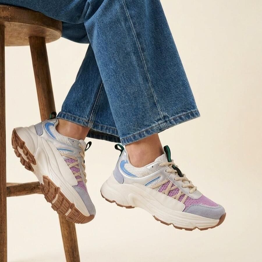 POSH by Poelman Sneakers blauw Textiel Dames