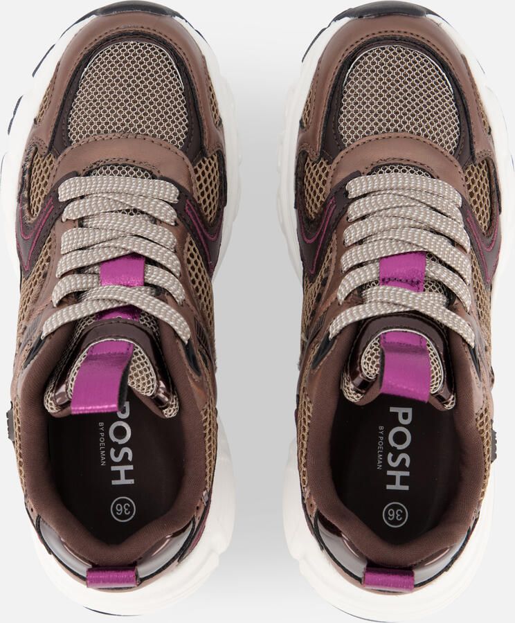POSH by Poelman Sneakers bruin Synthetisch Dames - Foto 2