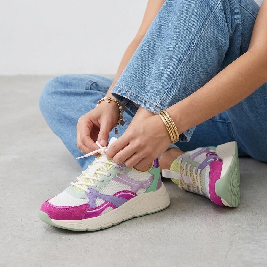 POSH by Poelman Sneakers roze Textiel Dames