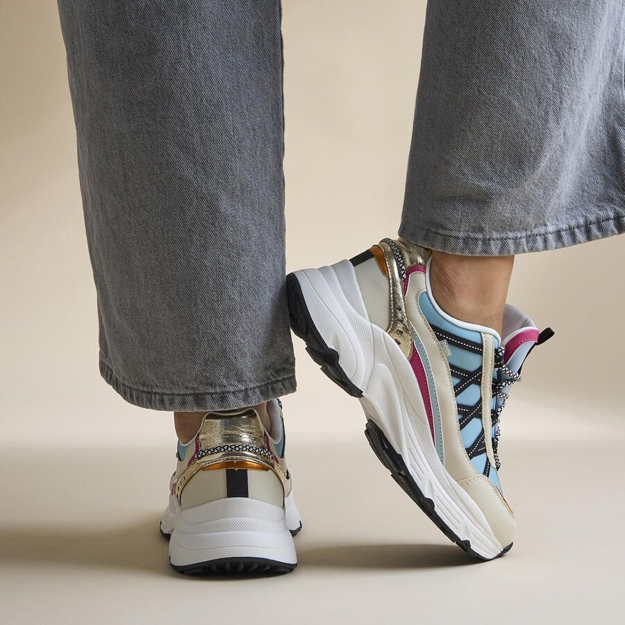 POSH by Poelman Sneakers wit Textiel Dames