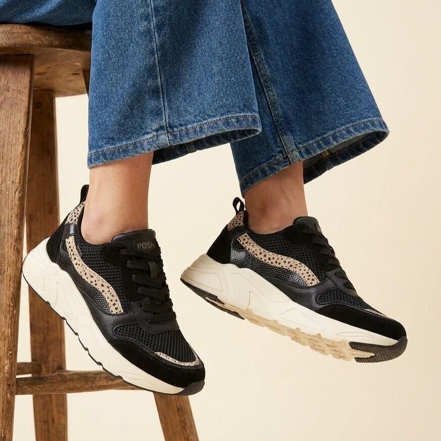 POSH by Poelman Sneakers zwart Synthetisch Dames