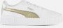 PUMA Carina 2.0 Metallic Shine Dames Sneakers White- Gold- Silver - Thumbnail 3