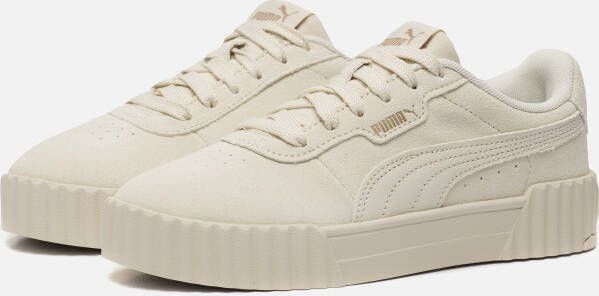 PUMA Carina 3.0 damestrainers leren schoenen 400721 03 natuur - Foto 6