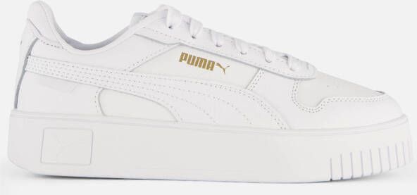 Puma Carina Street leren sneakers wit goud Meisjes Leer Meerkleurig 35.5 - Foto 5