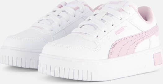 Puma Carina Street leren sneakers wit lila Meisjes Leer Meerkleurig 35 - Foto 2