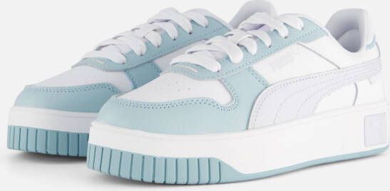 Puma Carina Street leren sneakers wit lichtblauw lichtgrijs Meisjes Leer 35.5 - Foto 8
