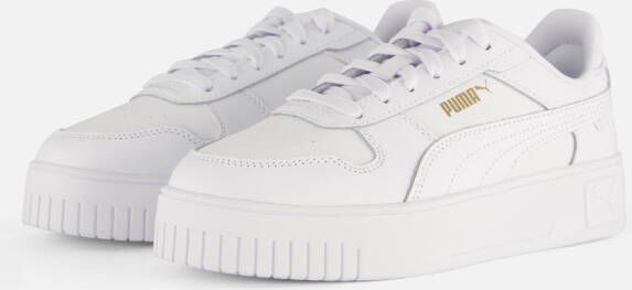 Puma Carina Street leren sneakers wit goud Meisjes Leer Meerkleurig 35.5 - Foto 4