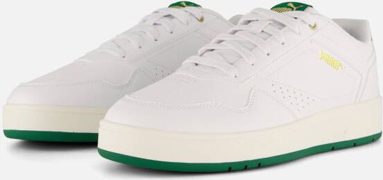 Puma Klassieke Court Sneaker met Groene en Gouden Accenten White - Foto 4