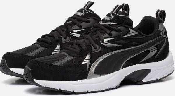 PUMA Milenio Tech Suede Unisex Sneakers Black- Aged Silver-Cool Dark Gray
