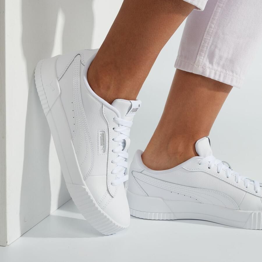 PUMA Carina Crew sneakers wit Imitatieleer Dames - Foto 3