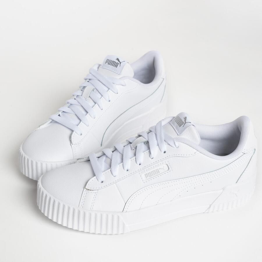 PUMA Carina Crew sneakers wit Imitatieleer Dames - Foto 4