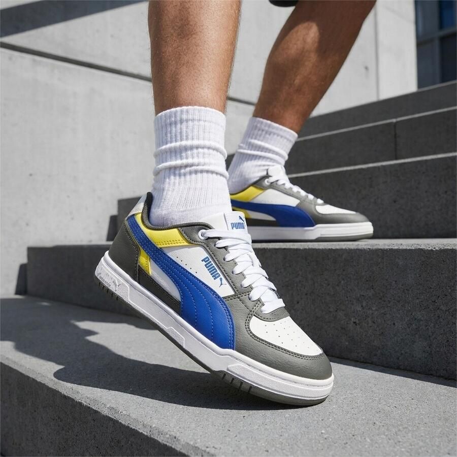 Puma Caven III Block sneakers grijs kobaltblauw wit - Foto 4