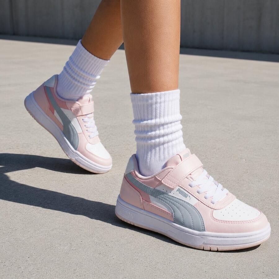 Puma Caven III Block mesh sneakers lichtroze lichtblauw wit - Foto 4