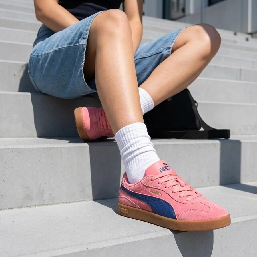 Puma Club Azura SD suèdelook sneakers roze kobaltblauw - Foto 5