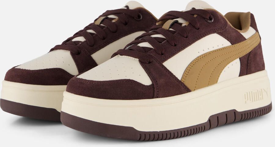 PUMA Rebound Femme Low SD Dames Sneakers Alpine Snow-Soft Taupe-Chocolate Fondue - Foto 5
