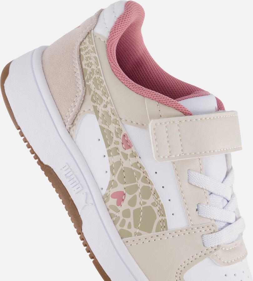 Puma Rebound Slam sneakers met panterprint ecru wit - Foto 6