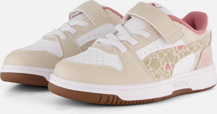 Puma Rebound Slam sneakers met panterprint ecru wit - Foto 8