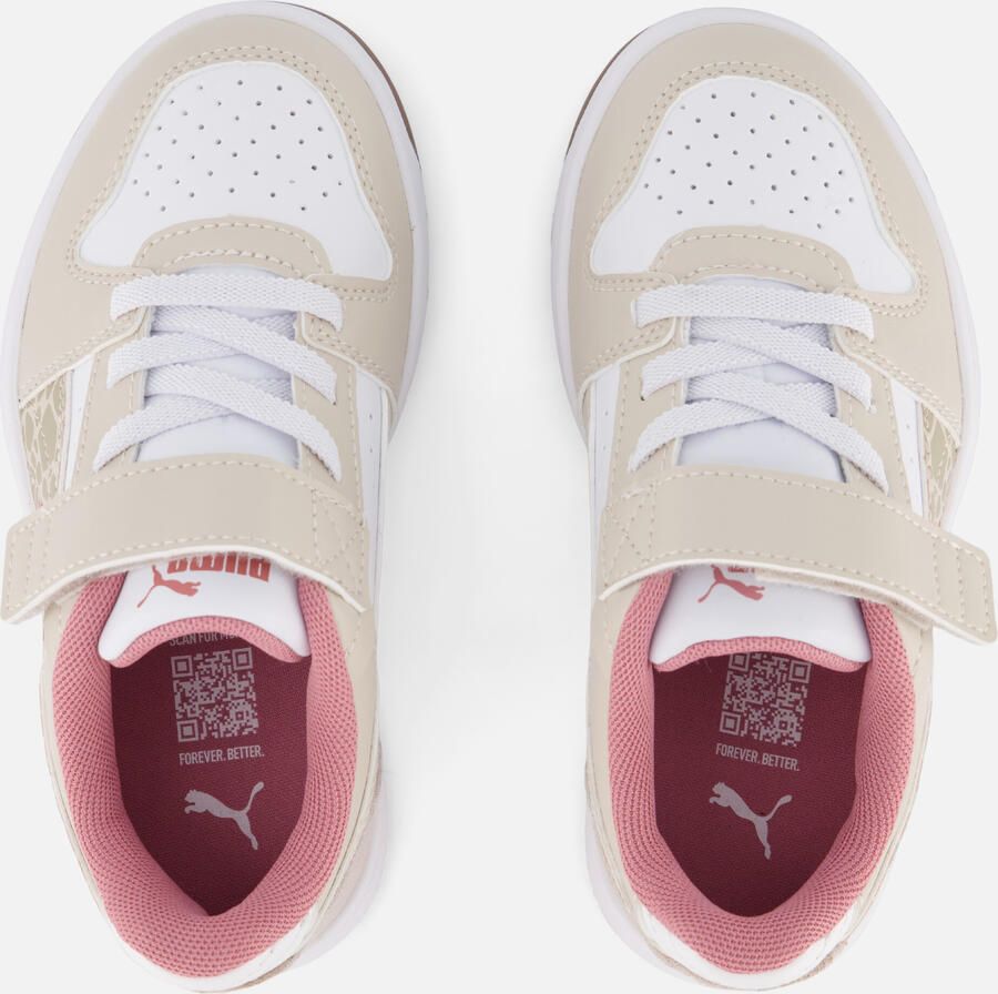 Puma Rebound Slam sneakers met panterprint ecru wit - Foto 5