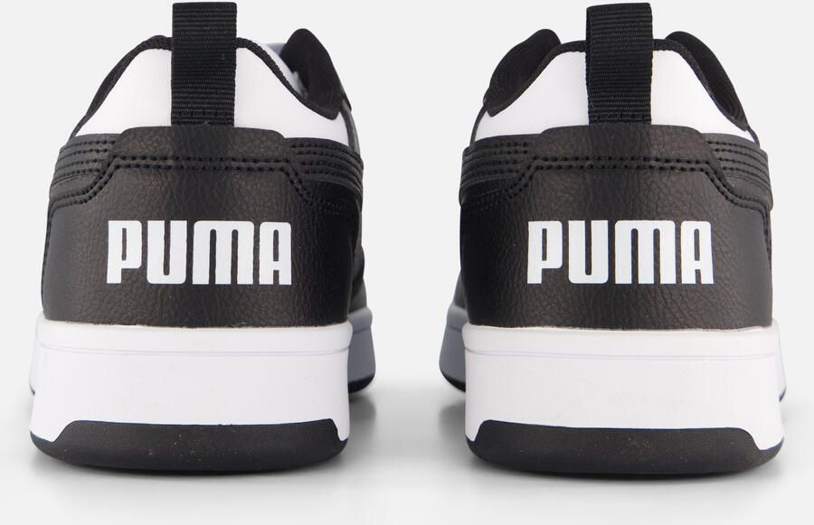 Puma Rebound V6 Lo sneakers wit zwart Jongens Meisjes Imitatieleer Meerkleurig 31 - Foto 3