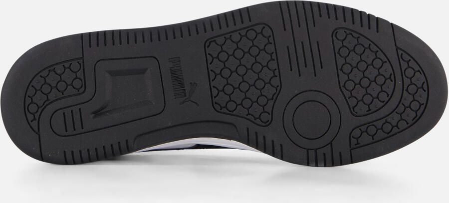 Puma Rebound V6 Lo sneakers wit zwart Jongens Meisjes Imitatieleer Meerkleurig 31 - Foto 5
