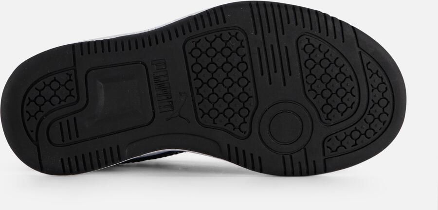 Puma Rebound V6 Lo sneakers wit zwart Jongens Meisjes Imitatieleer Meerkleurig 28 - Foto 5
