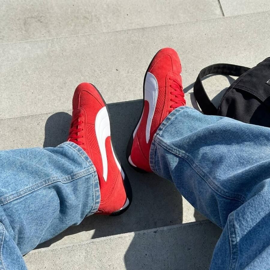 PUMA Replicatch Sneakers rood Suede Dames - Foto 4