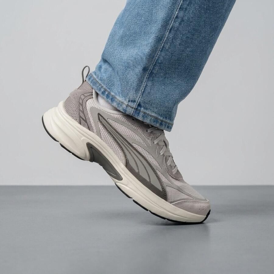 PUMA Softride Escalate Unisex Sneakers Feather Gray-Gray Echo- Aged Silver-Warm White - Foto 5
