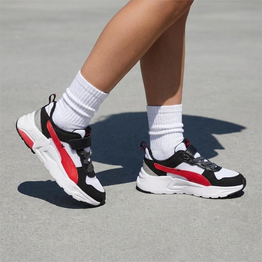PUMA Trinity 2 LT Mid 90 PS kinder sneakers wit zwart - Foto 4