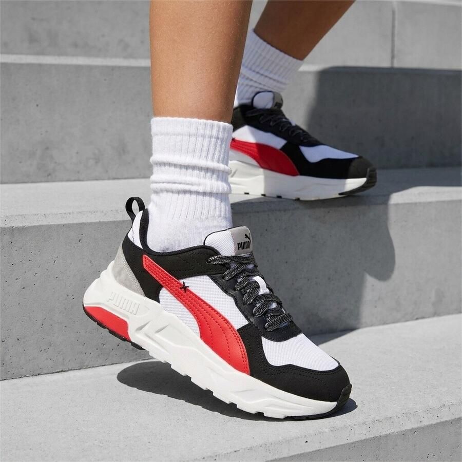 Puma Trinity 2 LT Mid 90s sneakers wit rood zwart - Foto 4