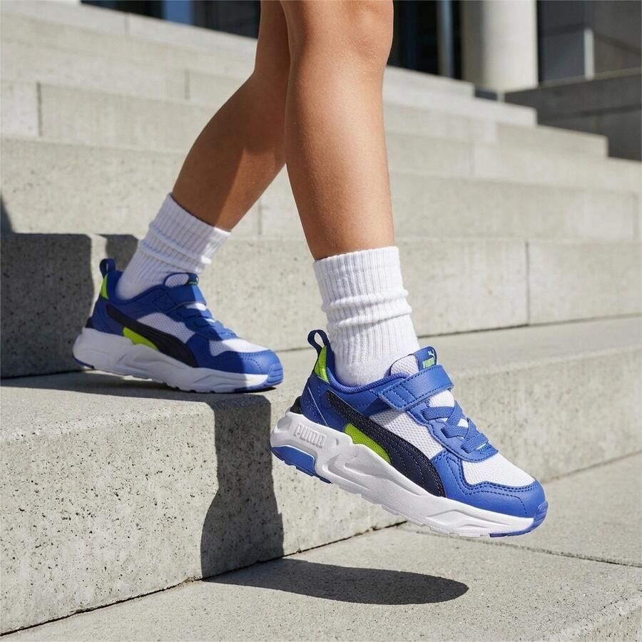 PUMA Trinity 2 LT AC+ INF kinder sneakers blauw wit - Foto 4
