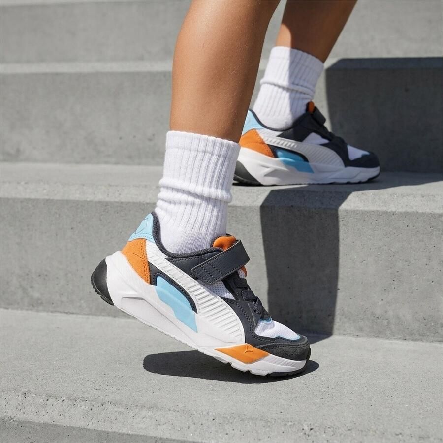 PUMA Sneakers lichtblauw antraciet oranje wit - Foto 4