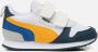 Puma R78 V Inf sneakers donkerblauw wit groen Jongens Meisjes Mesh Meerkleurig 22 - Thumbnail 4