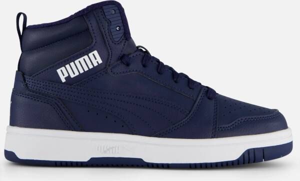 Puma Rebound V6 Mid sneaker donkerblauw Imitatieleer 36 Sneakers