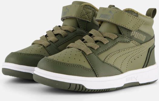 Puma Rebound V6 Mid sneaker groen Imitatieleer 35 Sneakers