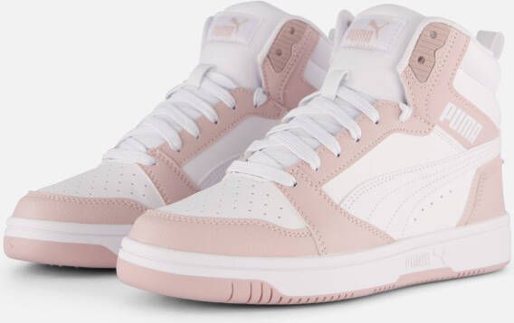PUMA Rebound v6 Mid Sneakers wit Imitatieleer Dames