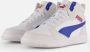 PUMA Rebound V6 Mid Jr Unisex Sneakers White-Vivid Blue-Feather Gray - Thumbnail 2