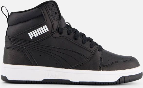 Puma Rebound v6 Mid Sneakers zwart Imitatieleer