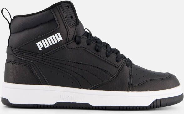 Puma Rebound V6 Mid sneaker zwart wit Jongens Meisjes Imitatieleer 36 Sneakers