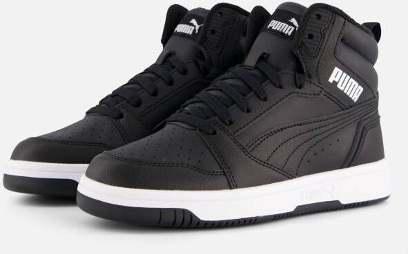 Puma Rebound V6 Mid sneaker zwart wit Jongens Meisjes Imitatieleer 36 Sneakers - Foto 4