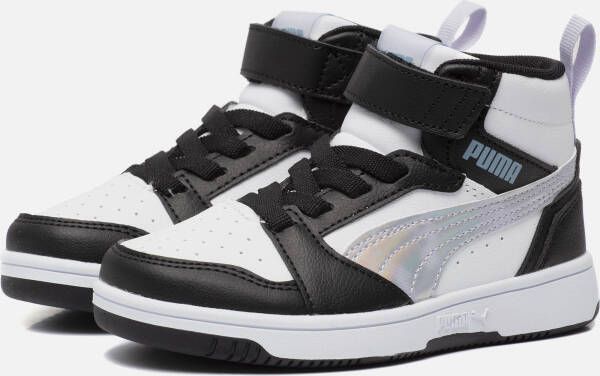 PUMA Rebound V6 Mid Space Belle AC+ PS Meisjes Sneakers Black-Lilac Crush- White