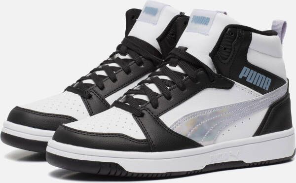 PUMA Rebound V6 Mid Space Belle Jr Meisjes Sneakers Black-Lilac Crush- White